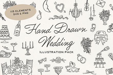 Hand Drawn Wedding Elements