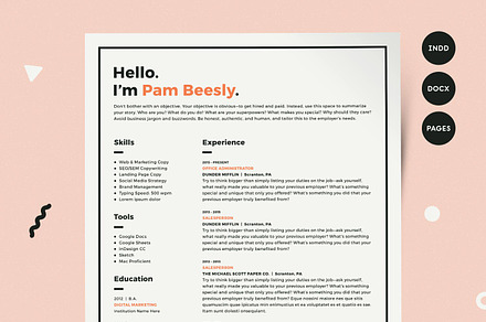 2 Page Resume Template / CV Template