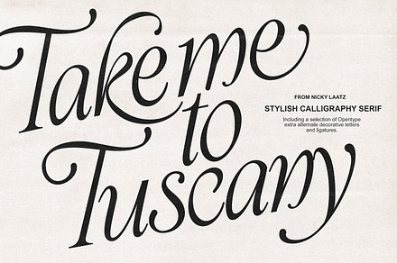 Take Me To Tuscany Typeface