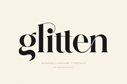 Glitten || Ligature Serif Font